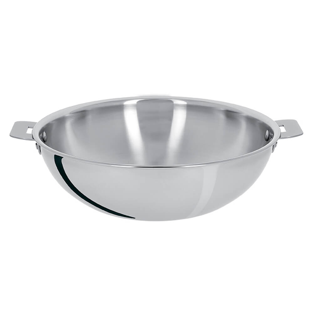 Wok inox Casteline Cristel à poignée amovible