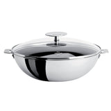 Wok inox Casteline Cristel à poignée amovible avec couvercle